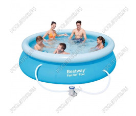 Надувной круглый бассейн Bestway 57270/57109 (305х76) с картриджным фильтром Надувной круглый бассейн Bestway 57270/57109 (305х76) с картриджным фильтром